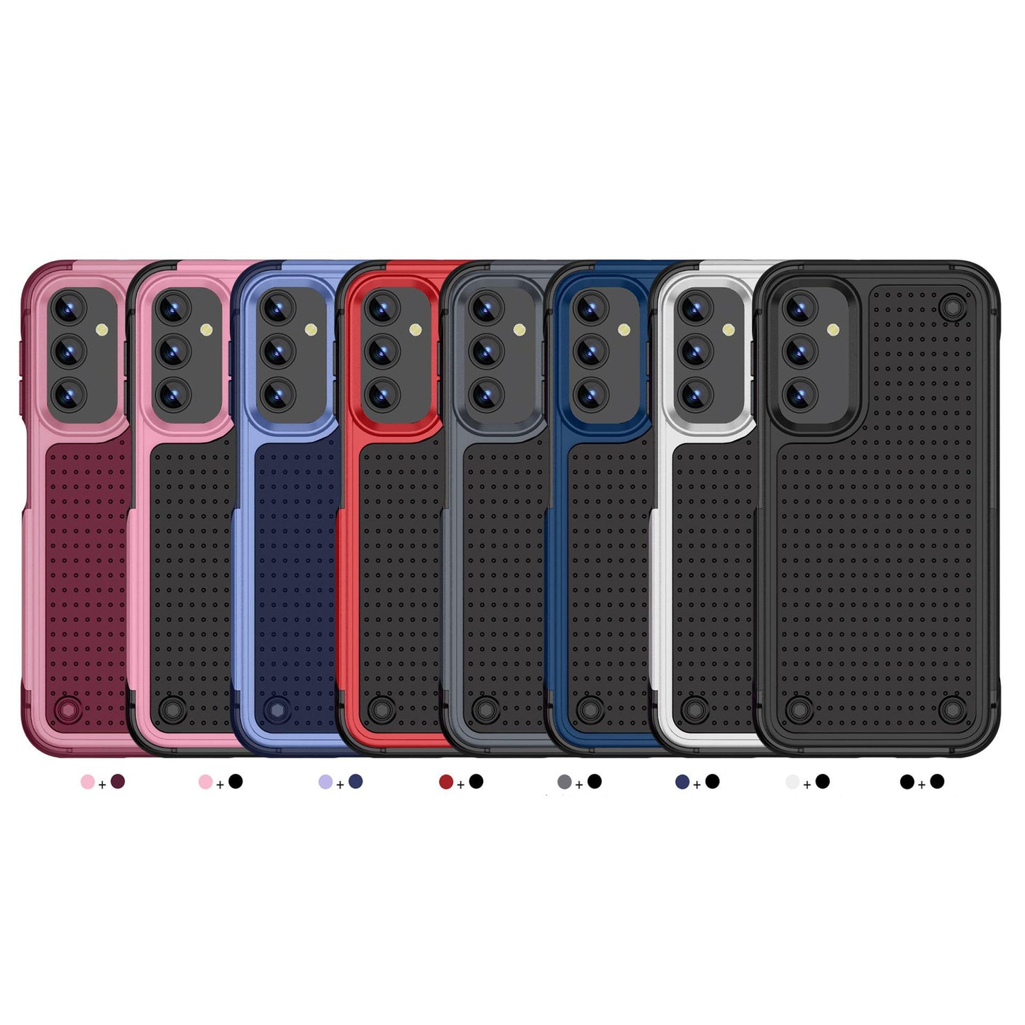 Anti-Dust Fall Heavy Duty Protection Shockproof Phone Case for Samsung S25Ultra S24 S23FE S23 S22 A14 A15 A54 A53 Hard Full Cover