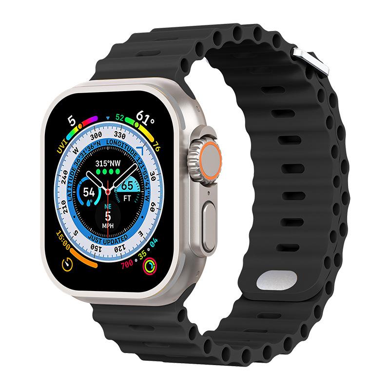 Ocean strap For Apple Watch Ultra Band 49mm 8 7 45mm 41mm Silicone Bracelet Wristband iWatch 6 5 4 3 SE 44mm 40mm 42mm 38mm band