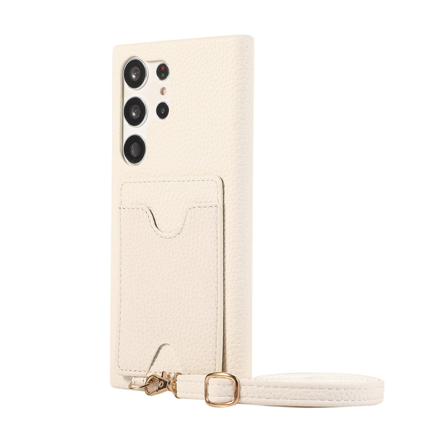 Wallet Case for Samsung S24 S23 Ultra S22 Plus U-shaped Card Holder Lanyard Handbag Crossbody Leather Cover for Samsung A13 A22 A33 A53 A14 A24 A34 A54