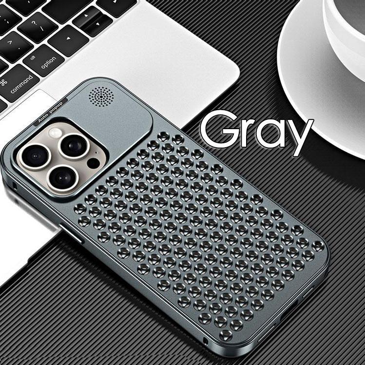 Cooling Metal Phone Case For iPhone 16 15 14 13 12 Pro Max Plus Heat Dissipation Aluminum Phone Cover
