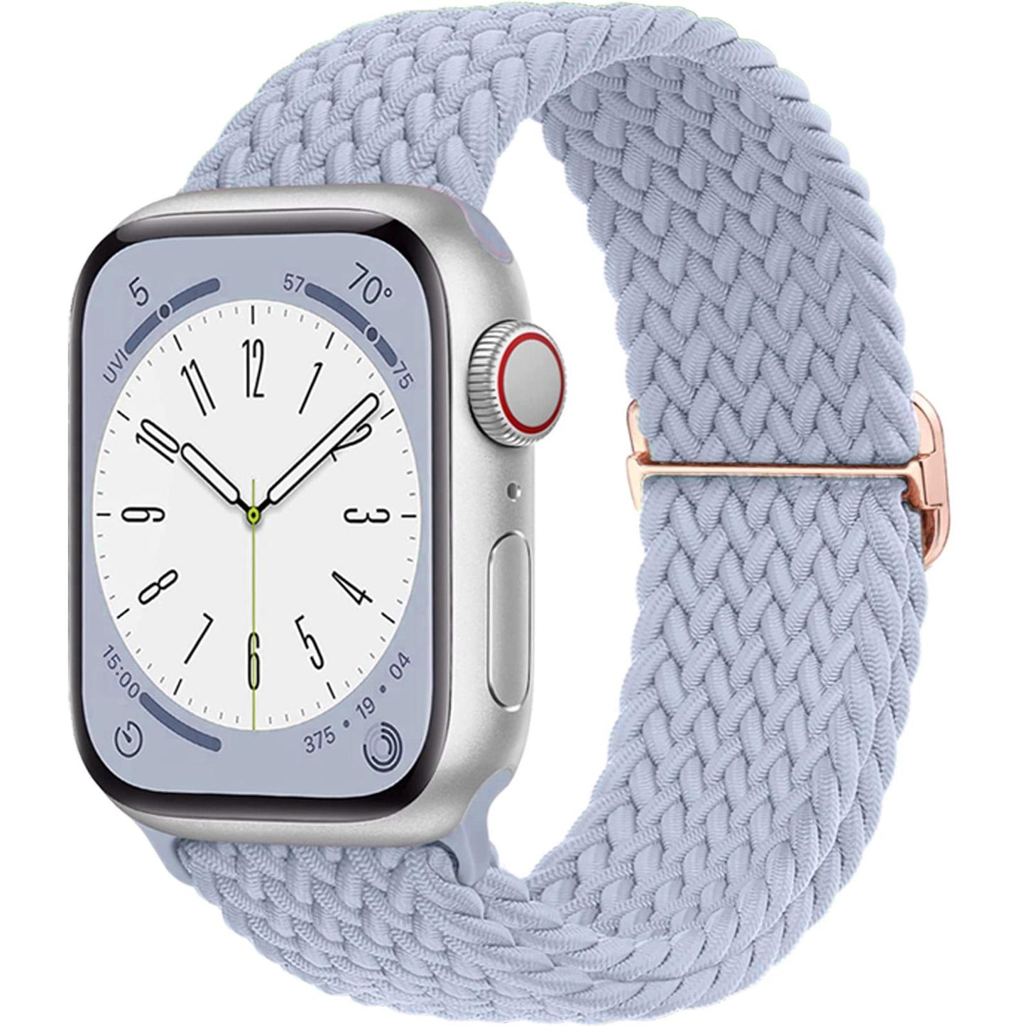 Boucle solo tressée pour bracelet de montre Apple 44 mm 40 mm 49 mm 45 mm 41 mm 38 mm Bracelet en nylon élastique iWatch série 8 3 se 6 7 Ultra