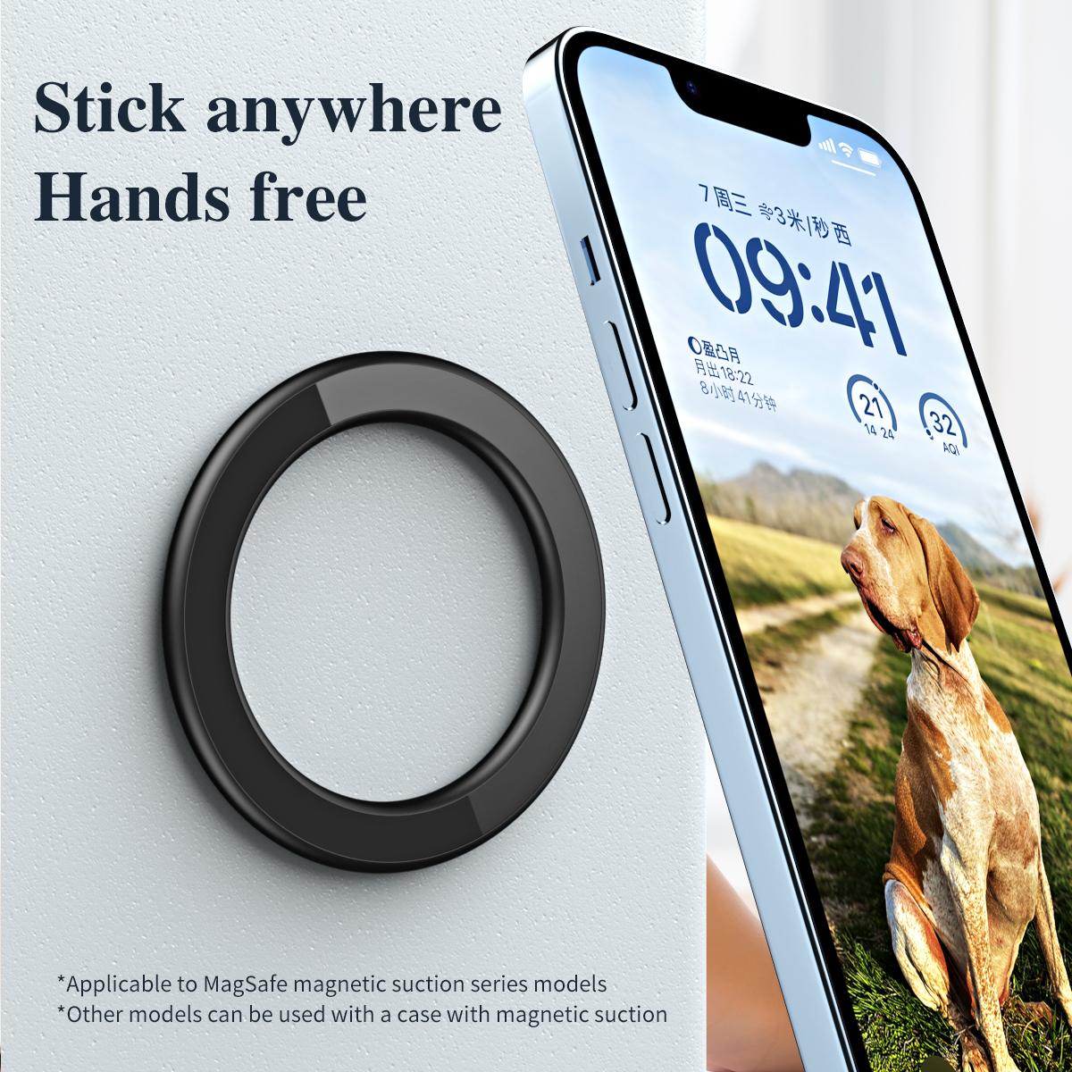 Magnetic Suction Ring Holder For iPhone 16 15 14 13 12 For Magnetic Phone Case Magnet Wall Mobile Phone Holder Magnetic Car Phone Stand for Magsafe Case iPad Tablet