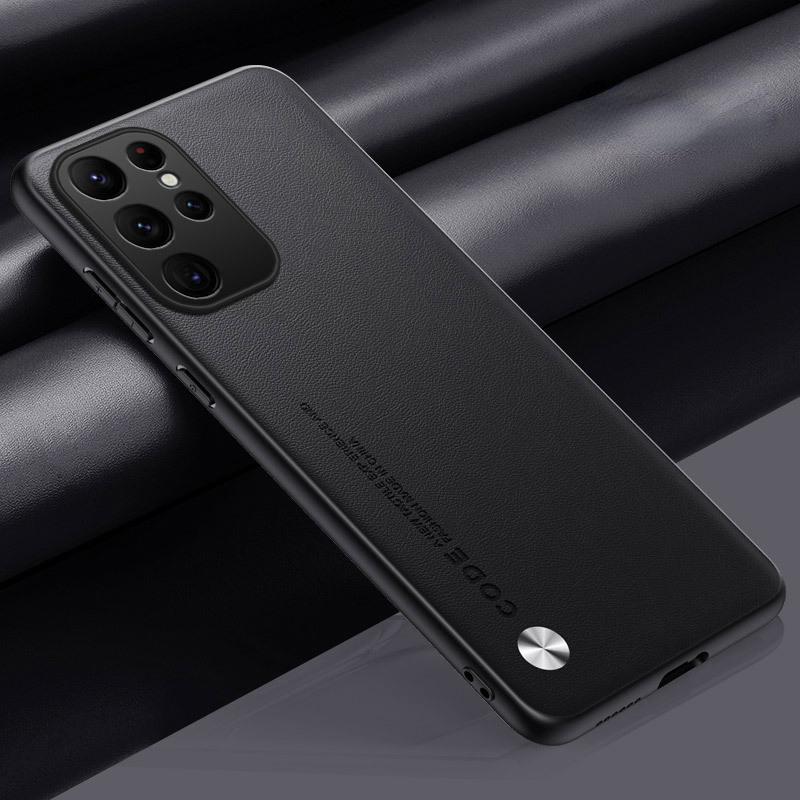 For Samsung S23 S22 S21 Plus Ultra Case, Leather Luxury Elegant Case Camera Protection Shockproof Hard Cover
