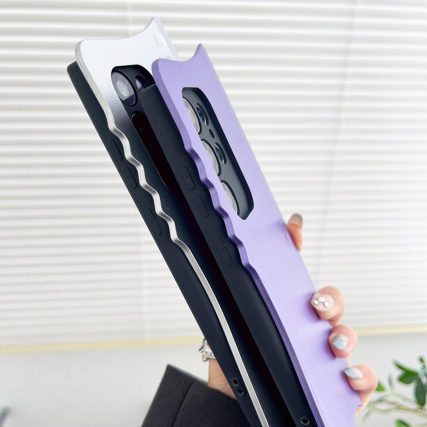 Creativity TPU Spoof Kitchen Knife Pattern Plating Len Protection Phone Case For Samsung S25Ultra S24 S23 S22 S21 Hard Full Cover