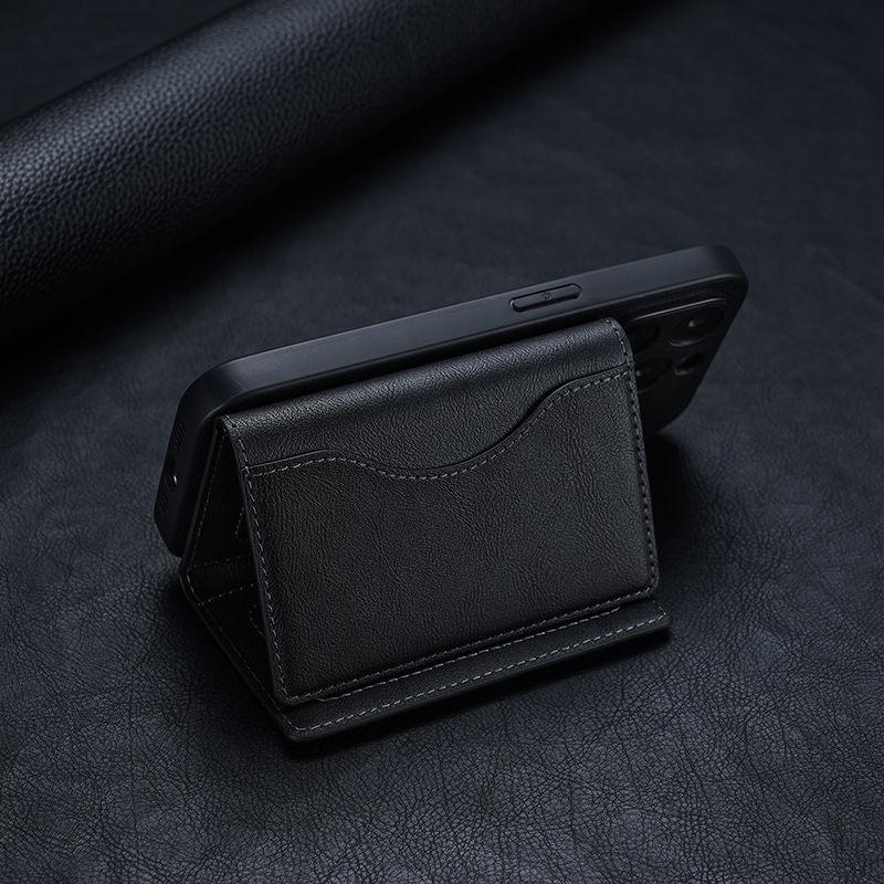 Multi-function Leather Card Case Strong Magnetic Wallet Card Holder Card Bag Case for Magsafe IPhone 16 15 14 13 12 Pro Max Stand Cover