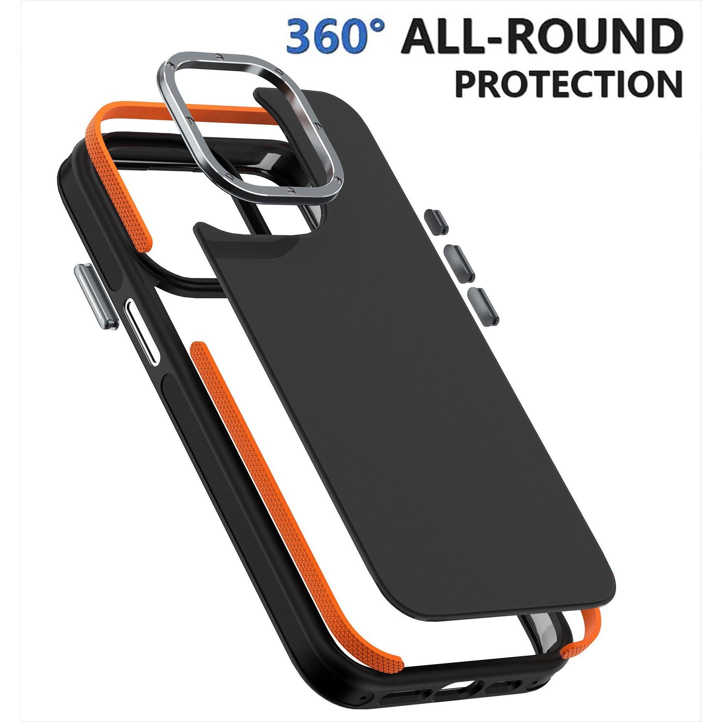 For iPhone 16 15 14 13 12 Pro Max Case, Matte Camera Protection, Luxury Elegant Case Camera Shockproof Hard Cover