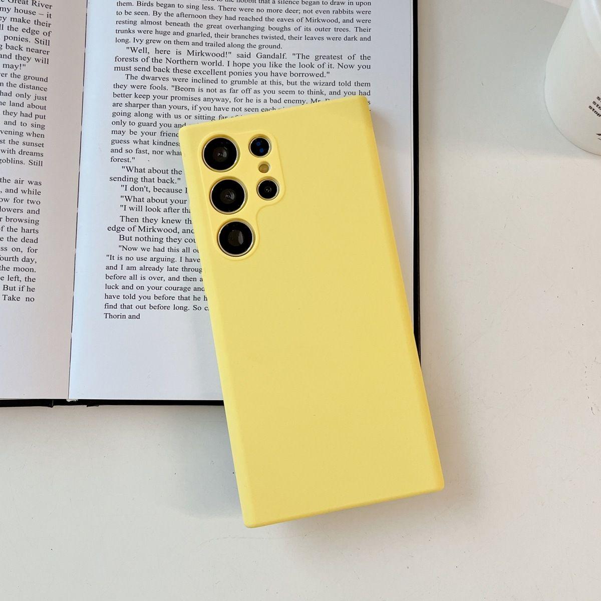 Slim Liquid Silicone Rubber Shockproof Phone Case For Samsung S25 S24 S23 S22, Soft Anti-Scratch Microfiber Lining Protection Case