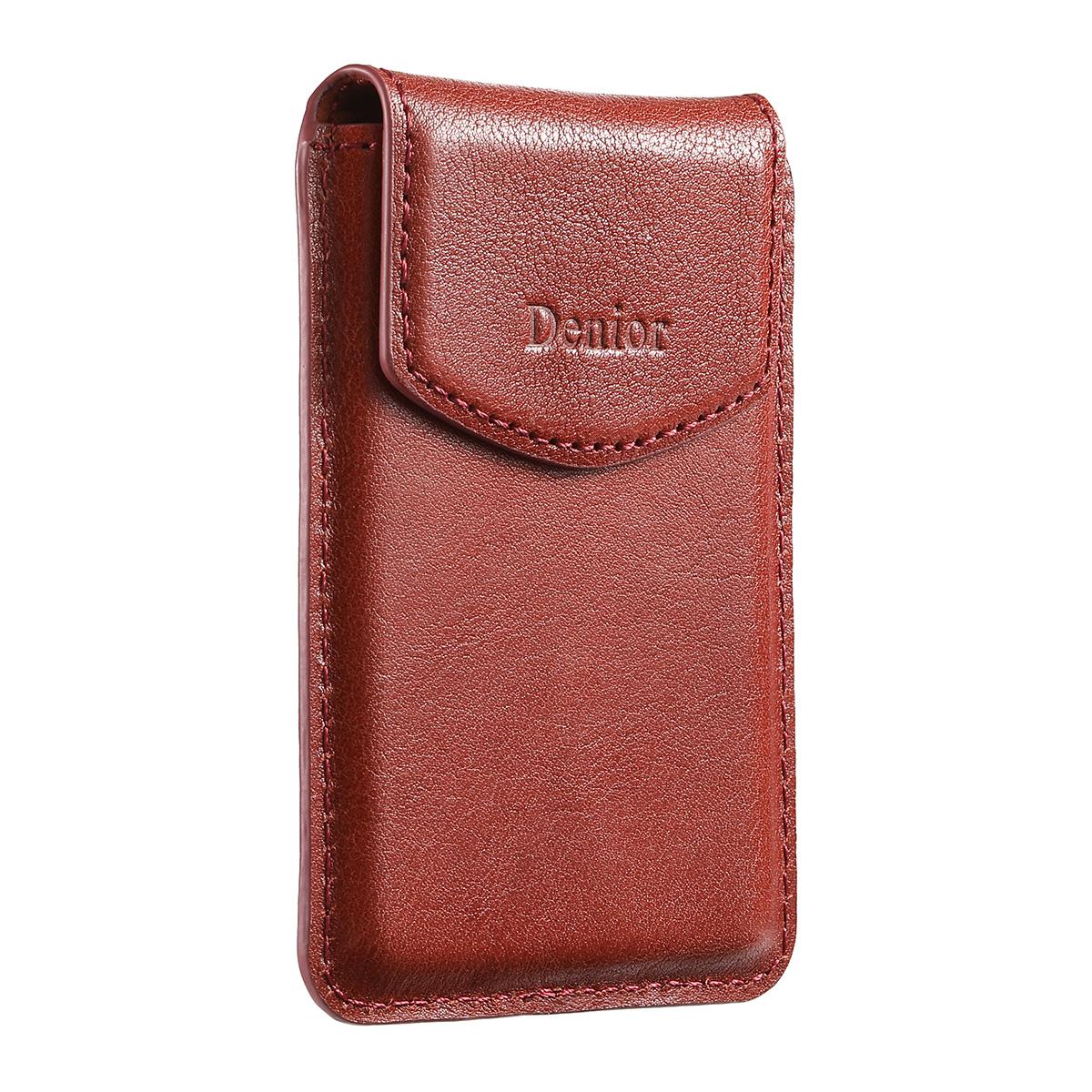 V14 Magnetic Card Pocket for iPhone 16 15 14 13 12 11 Pro Max XS X Case Genuine Leather Wallet Bag ID Holder Stand for Samsung S24 S23 Ultra