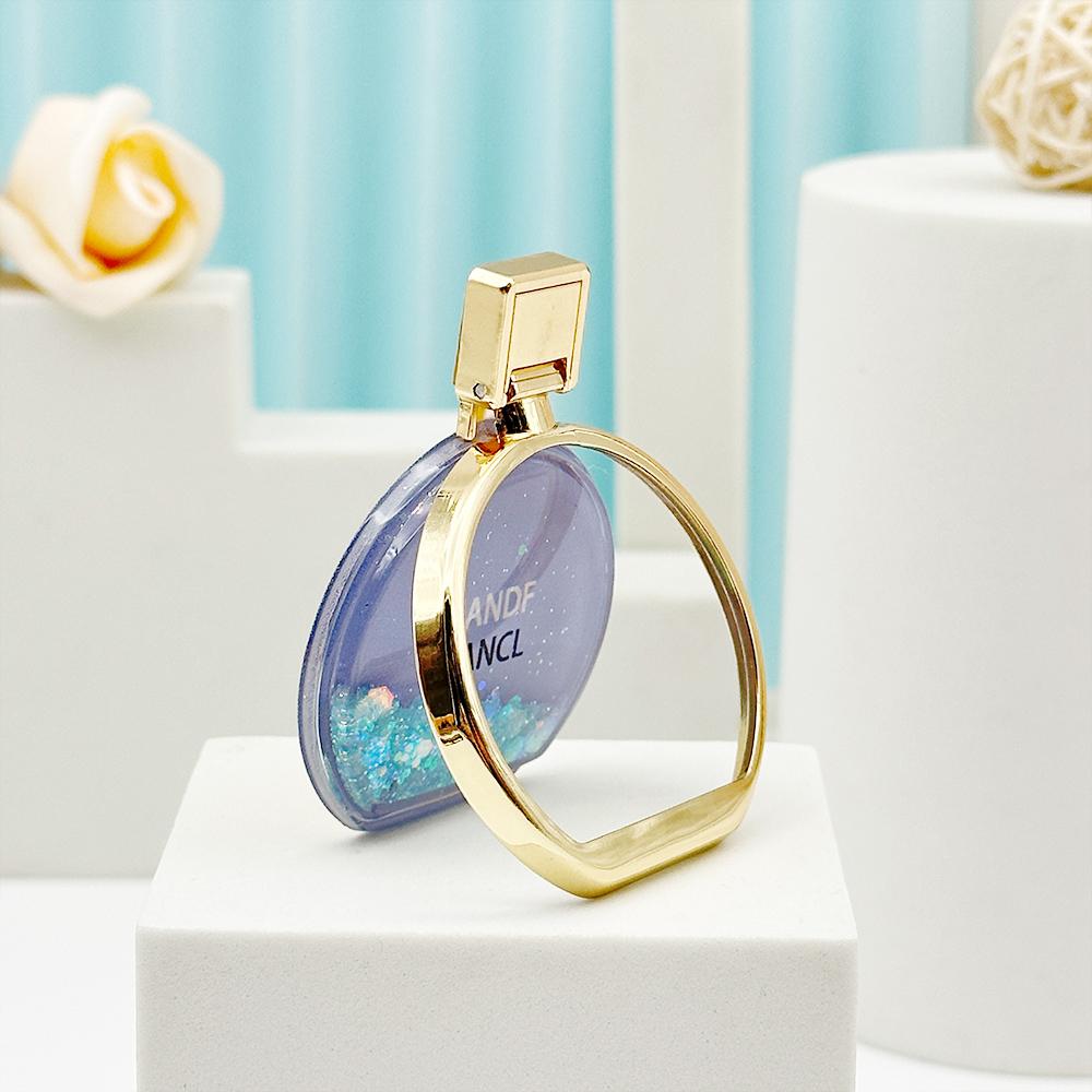 Étui de téléphone avec miroir et support pour bouteille de parfum