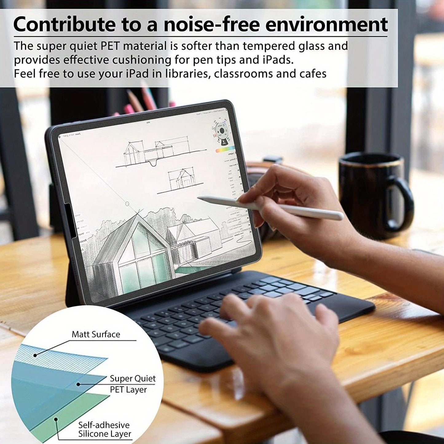 2 Pieces Like Paper Film Screen Protector For Ipad Pro 13 12.9 11 2024 M4 Air 4 5 3 10th 9th 8th 7th Generation Mini 6 Matte Film Writer