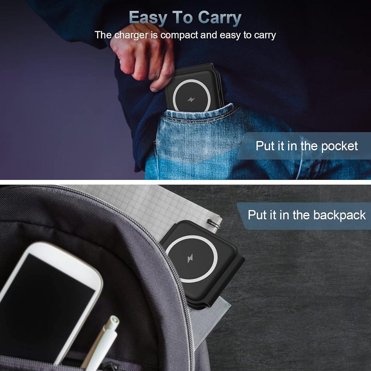 3 in 1 Foldable Wireless Charger, Magnetic Fast Wireless Charging, Compatible with iPhone 16 15 14 13 12 Series,  For Apple Watch, For AirPods Pro (Adapter not Included)