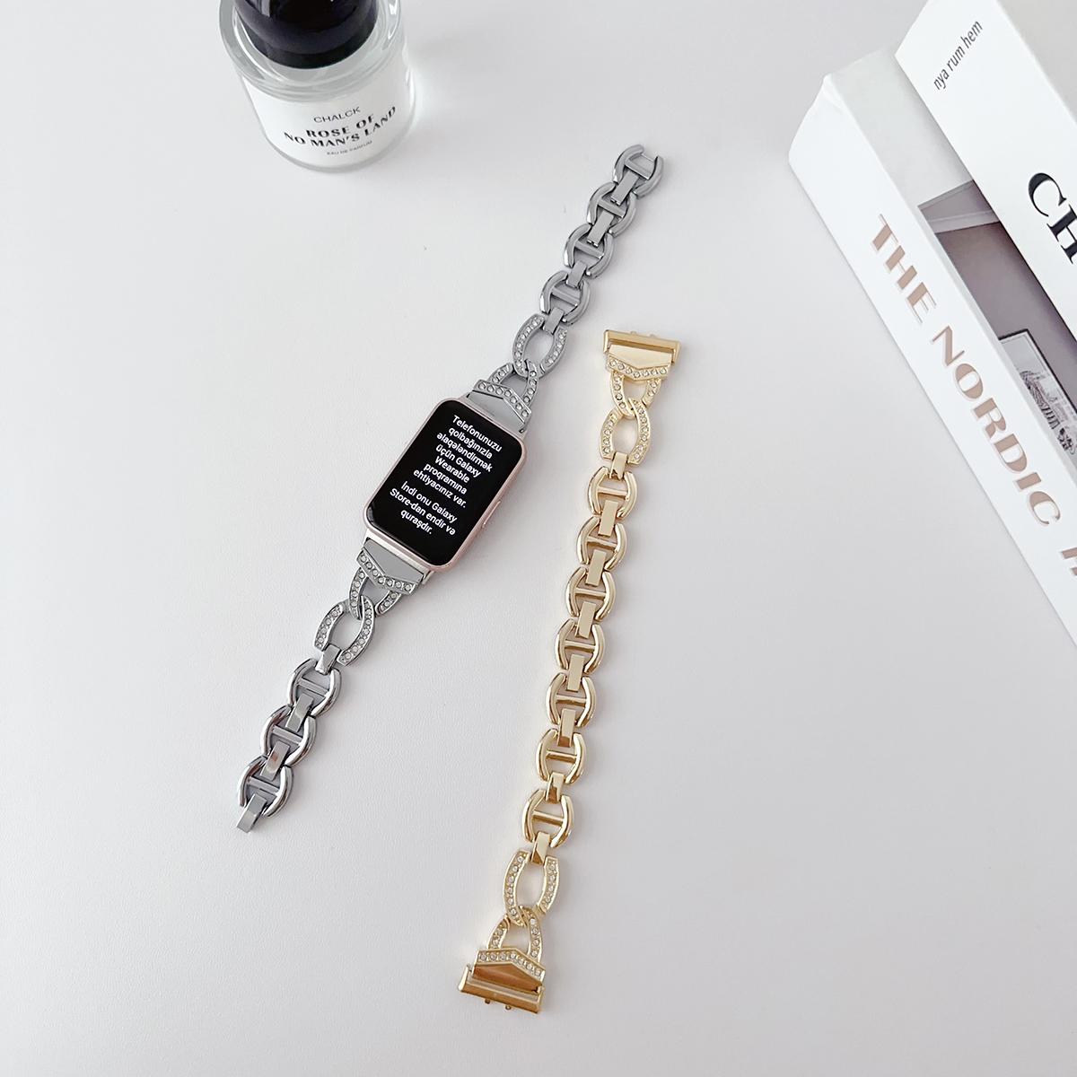 Bracelet de montre de luxe en diamant pour Samsung Galaxy Fit 3, bracelet de rechange en métal pour Samsung Galaxy Fit3, accessoires de bracelet