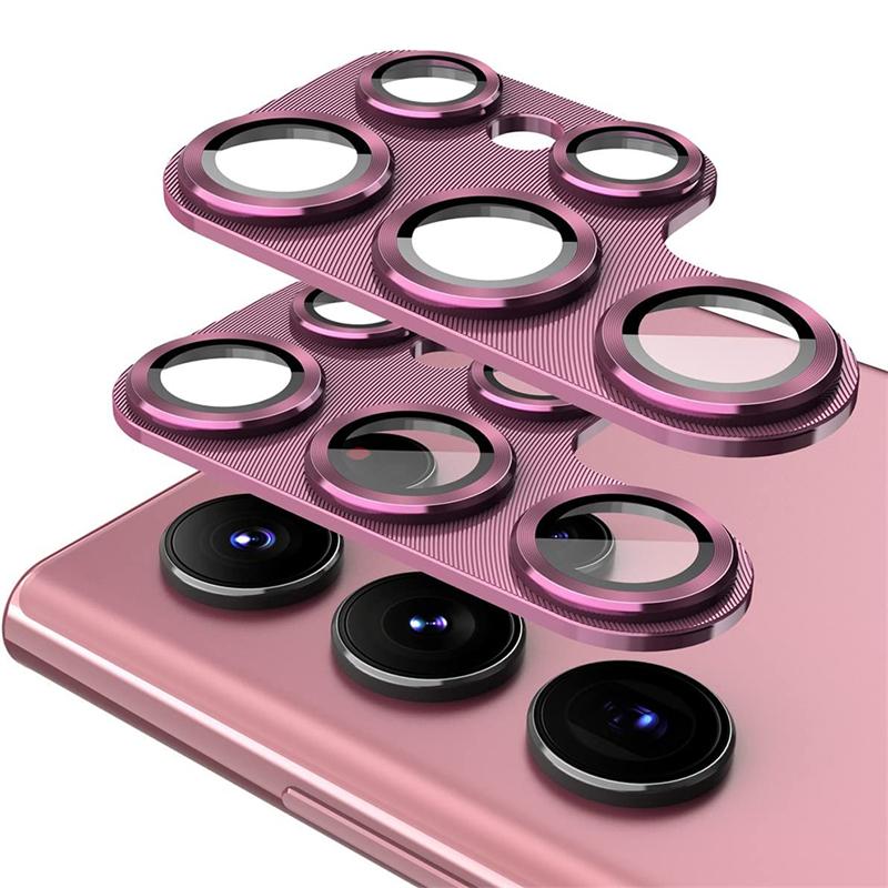 1 Piece Metal Camera Lens Protective For Samsung Galaxy S25 Ultra S24 Plus Aluminum Alloy Lens Glass Screen Protector Film Accessories