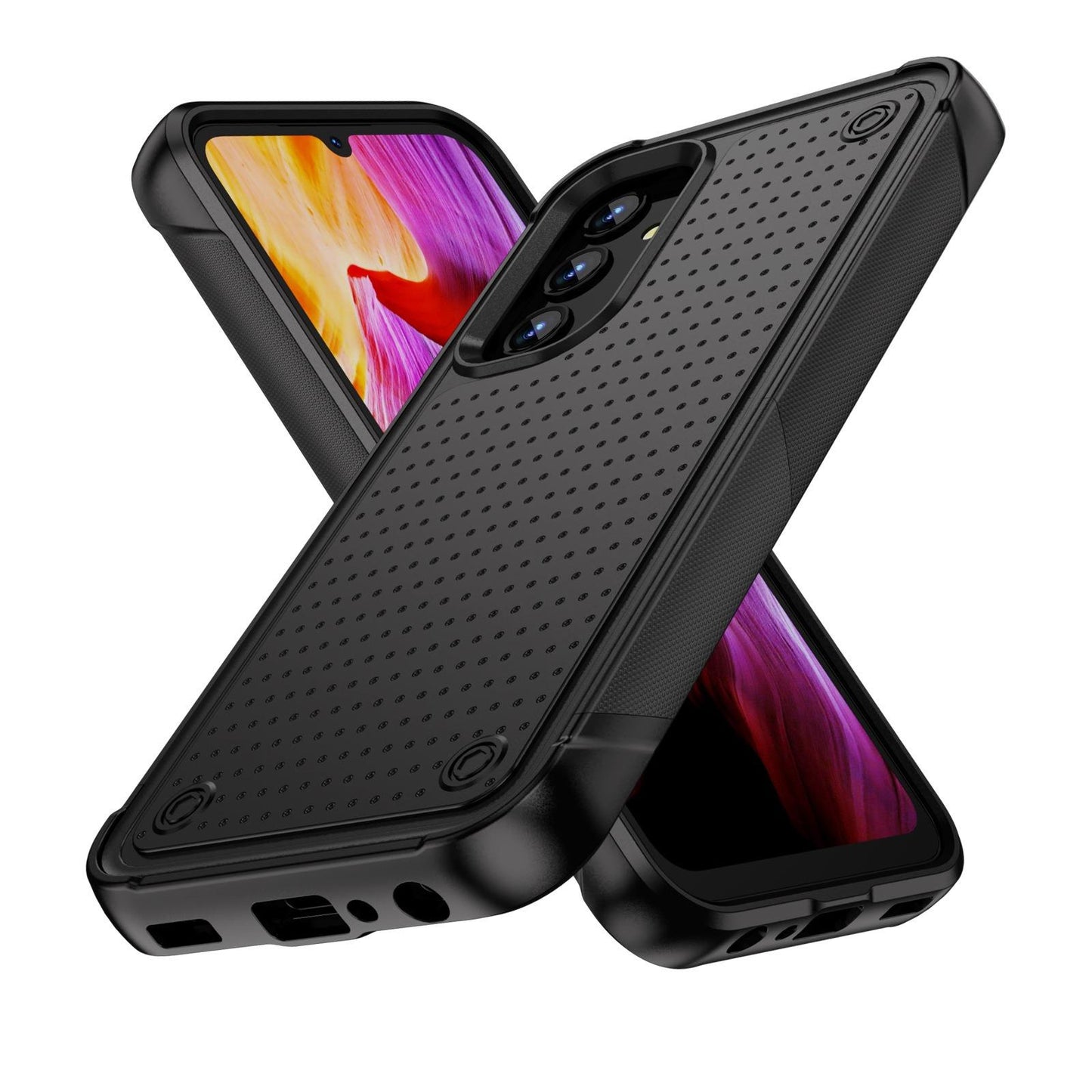 Anti-Dust Fall Heavy Duty Protection Shockproof Phone Case for Samsung S25Ultra S24 S23FE S23 S22 A14 A15 A54 A53 Hard Full Cover