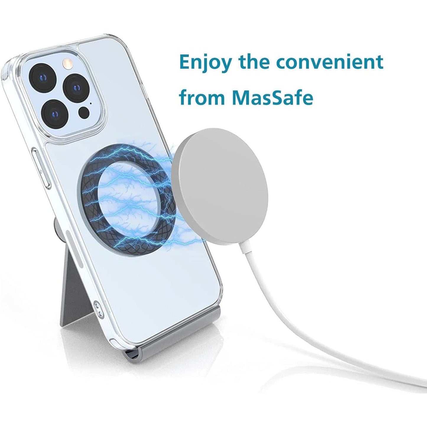 Universal Magnetic Ring, Magnetic Adapter Ring, Magnet Sticker for Magsafe Accessories & Wireless Charging for iPhone 16 15 14 13 12, For Samsung S24 S23/S22 Ultra and Phone Case