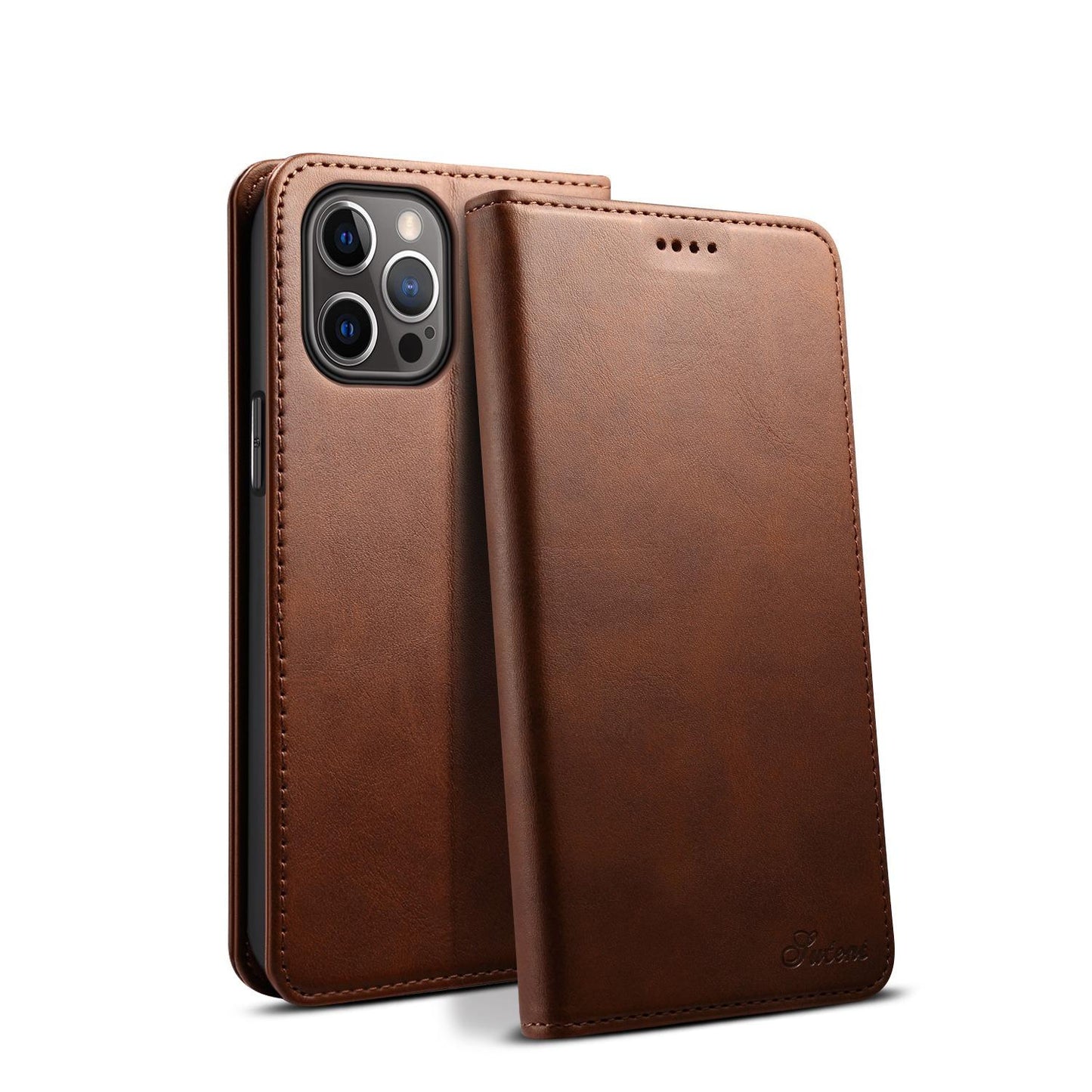 For iPhone 16ProMax 16 15 14 13 12 11 X/XS XR XSMax Phone Case, Smooth Surface Flip Wallet Case For Women Men Durable Faux Card Slot Leather Kickstand Magnetic Clasp Shockproof Phone Case