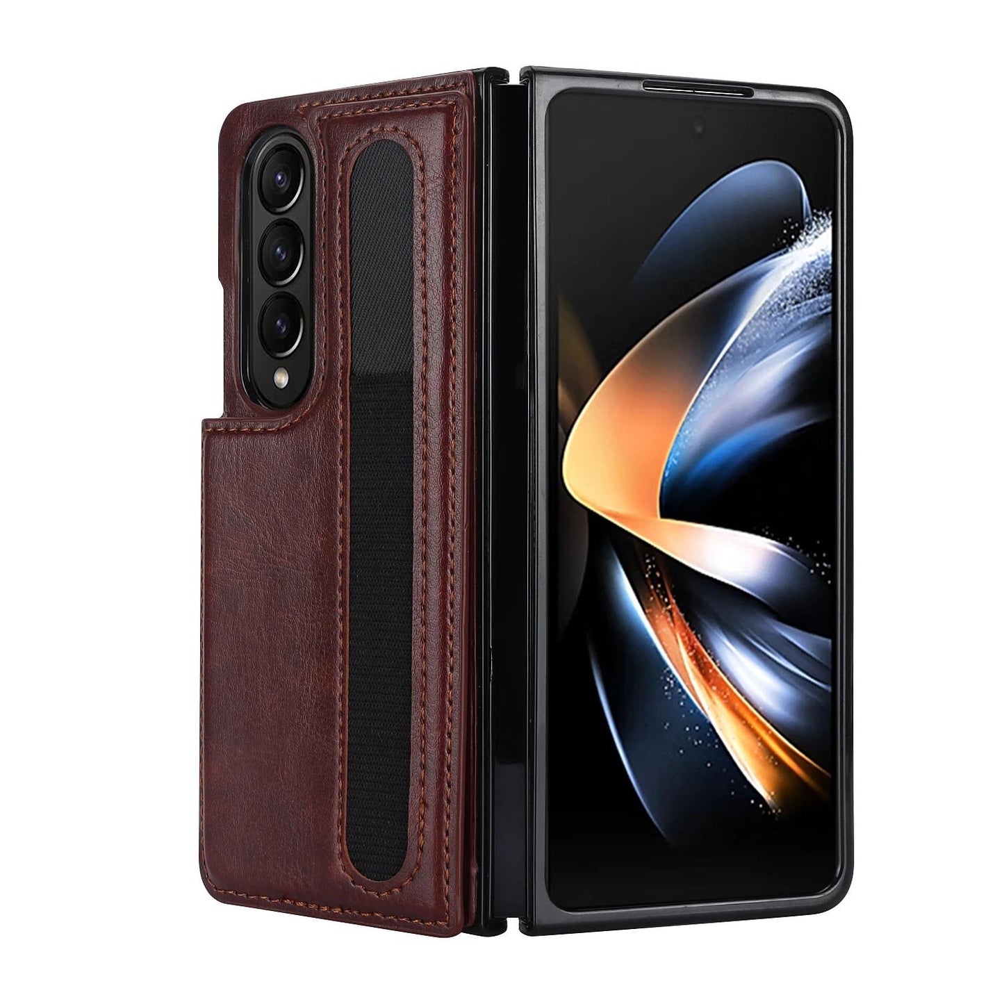 PU Leather Purse Phone Case for Samsung Galaxy Z Fold 6 5 4 3 Fold6 Fold5 Fold4 5G Pen Slot Card Holder Shockproof Stand Cover