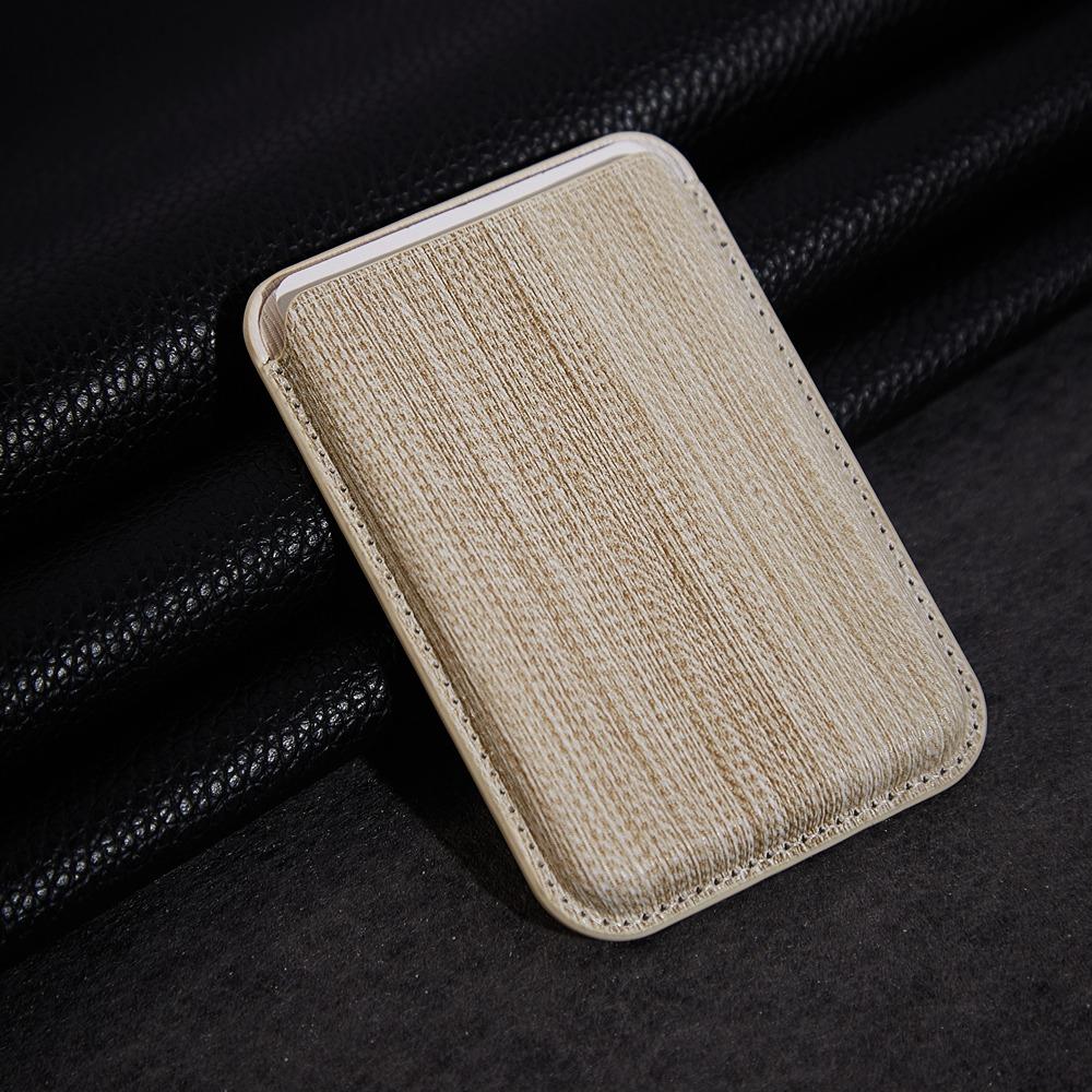 Strong Magnetic Weave Wallet Card Bag Leather Case for Magsafe iPhone 16 15 14 13 Pro Max 12 Mini Plus Magnetic Cover
