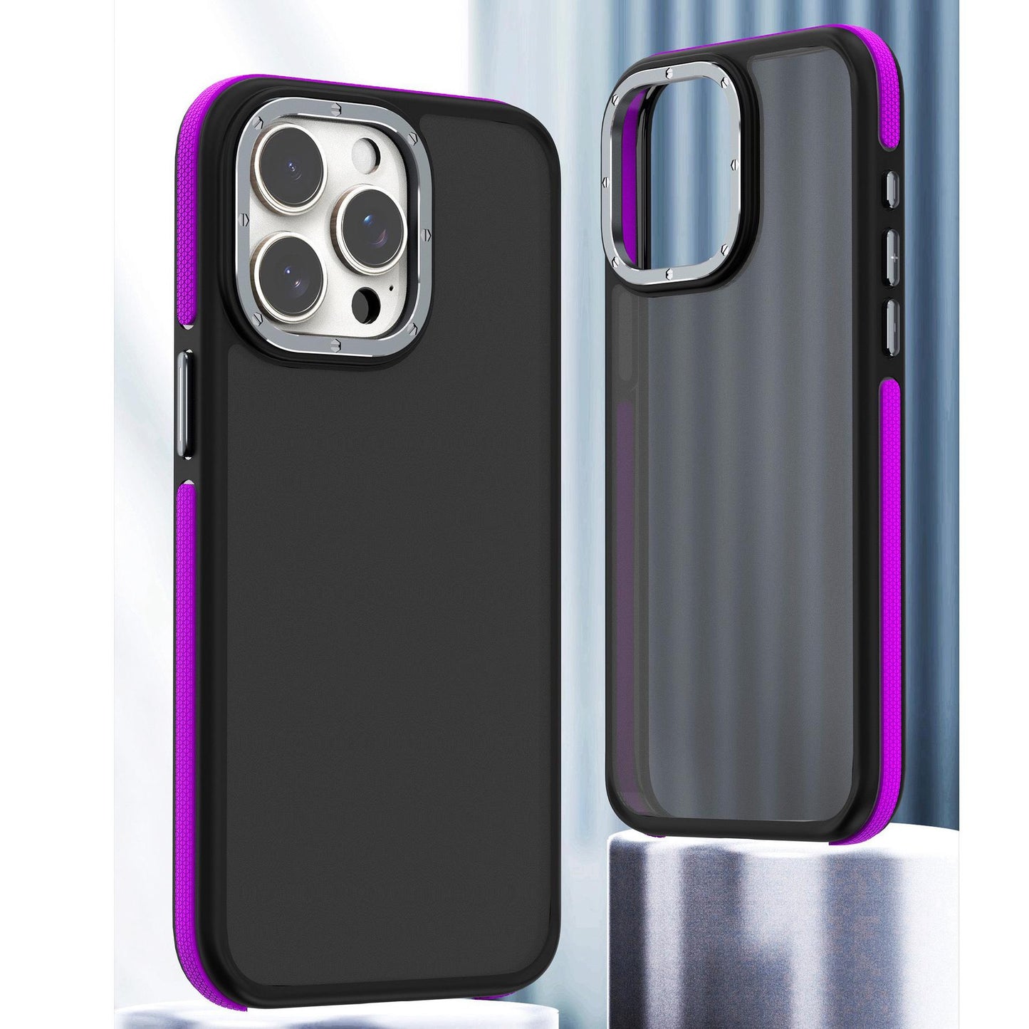 For iPhone 16 15 14 13 12 Pro Max Case, Matte Camera Protection, Luxury Elegant Case Camera Shockproof Hard Cover
