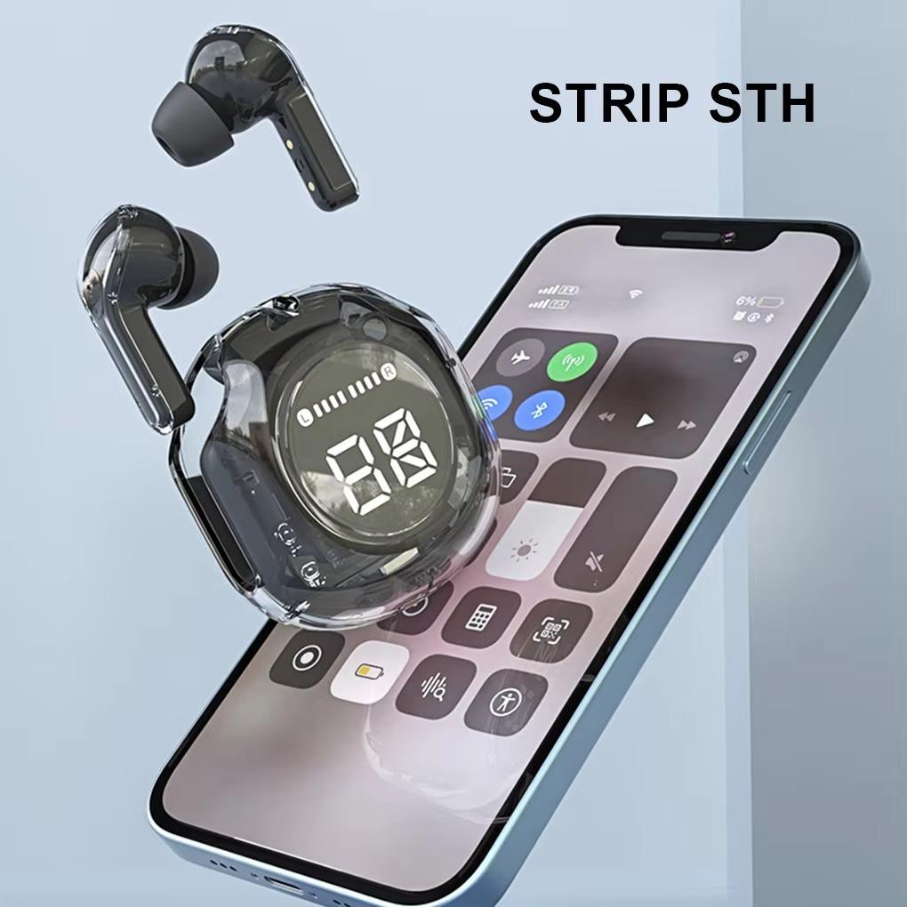 Multiple Colors TWS True Wireless Gaming Earphones ENC Noise Reduction Bluetooth Earbuds with LED Digital Display Bluetooth 5.3, In-Ear Comfort, Long Battery Life Headphone for iPhone Xiaomi Android