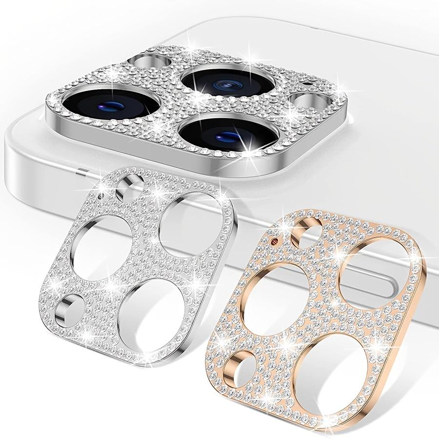 Metal Camera Lens Protector With Rhinestone, Scratchproof Protector For iPhone 16 15 14 13 12 Pro Max
