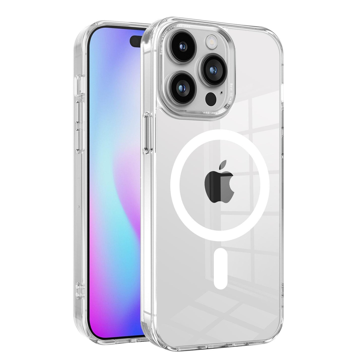 For iPhone 16 15 14 13 12 Plus Pro Max Case, Compatible with MagSafe, All Inclusive Protection, Clear Magnetic Phone Case