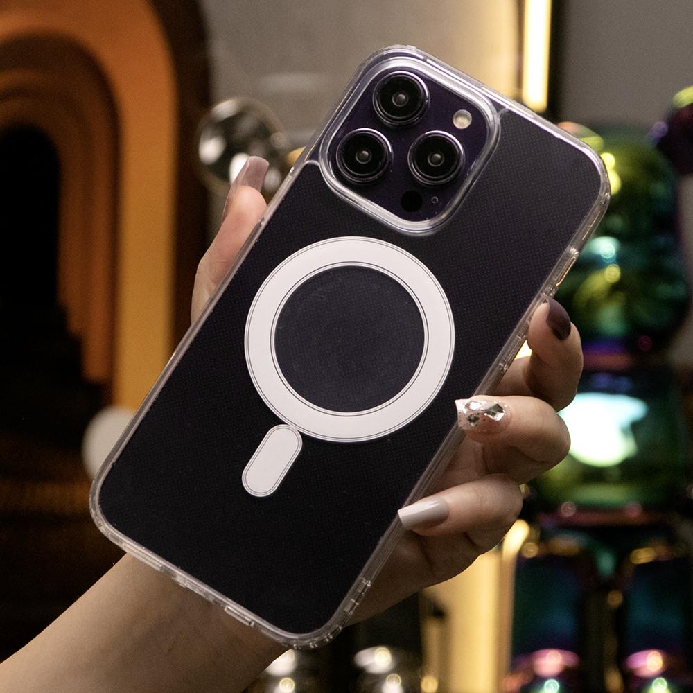 Transparent Magnetic Wireless Charging Phone Case for iPhone 16ProMax 16Pro 16 15Plus 15 14 13 12 11 Pro Max XR X/XS XSMax