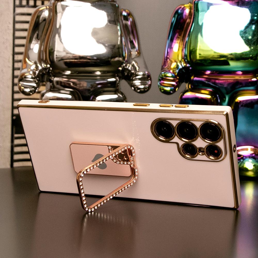 Plating Mini Phone Popstand Phone Case For Samsung S24 S23 S22 S21 FE Plus Ultra Note 20