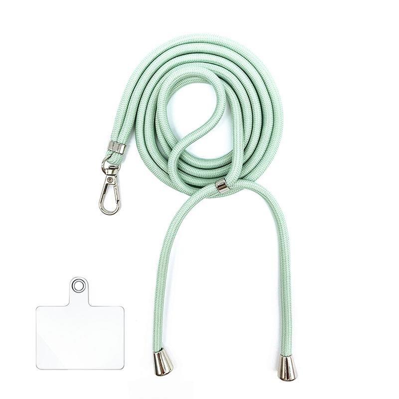 6MM Plain Color Adjustable Crossbody Phone Lanyard Strap Mobile Phone Hanging Rope Detachable Rotatable Clasp Phone Neck Straps Anti-lost Lanyards for Telephone Jewelry
