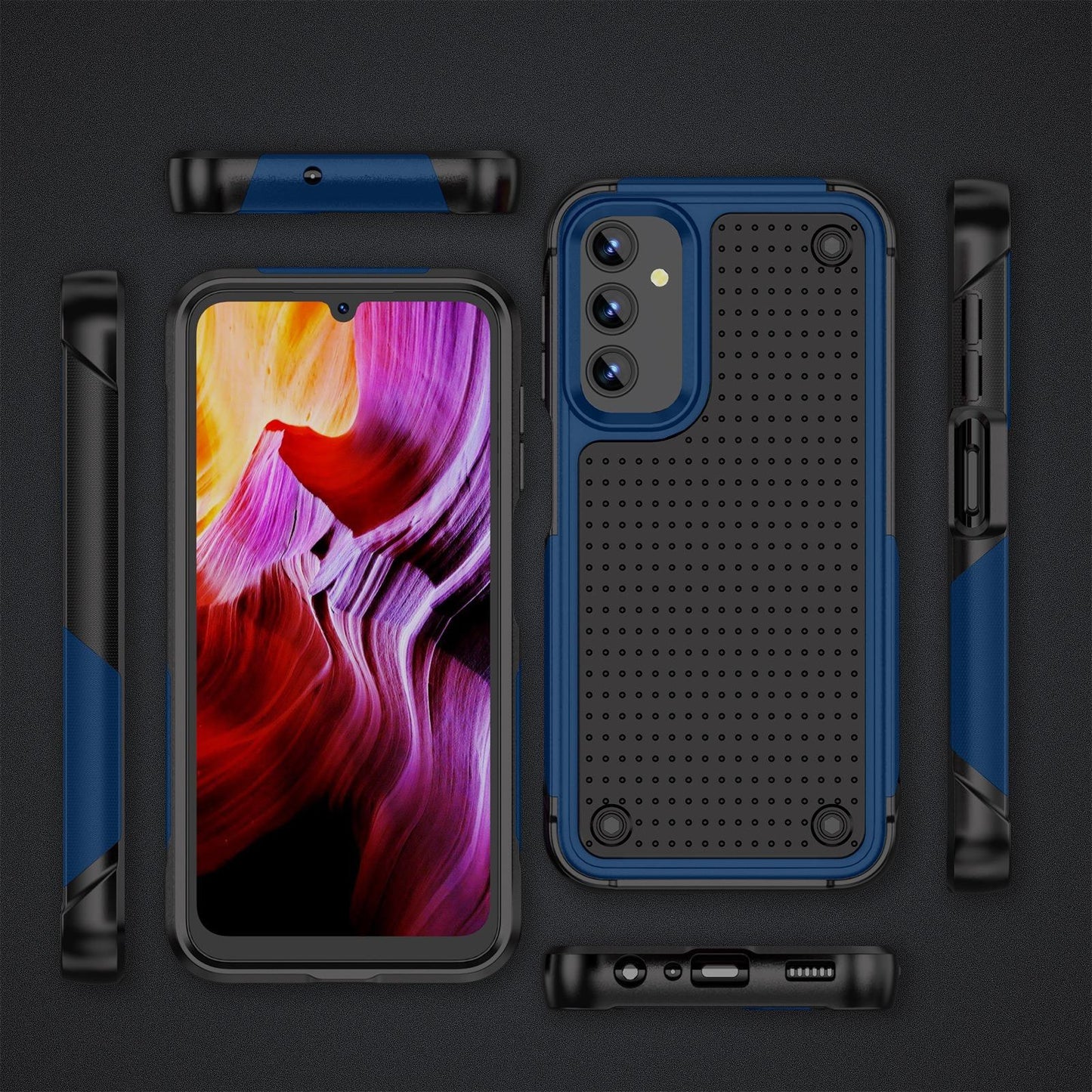 Anti-Dust Fall Heavy Duty Protection Shockproof Phone Case for Samsung S25Ultra S24 S23FE S23 S22 A14 A15 A54 A53 Hard Full Cover
