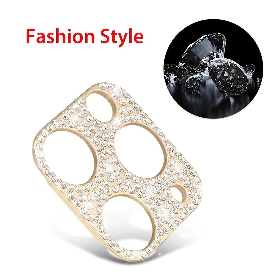 Metal Camera Lens Protector With Rhinestone, Scratchproof Protector For iPhone 16 15 14 13 12 Pro Max