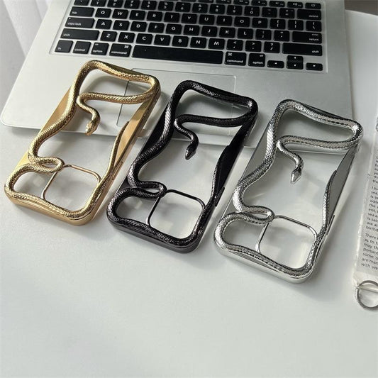 Plating Heat Dissipation Shockproof Snake Pattern Hollow Out Cooling Phone Case For iPhone 16ProMax 15 14 13 12 11 Soft Full Cover
