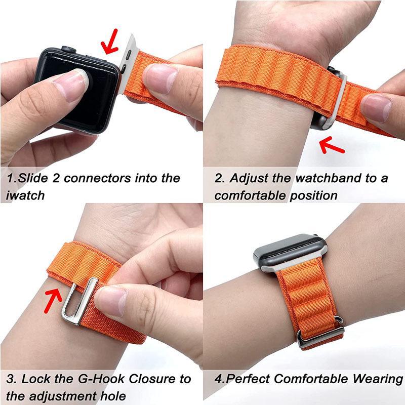Bracelet alpin pour Apple Watch Ultra Band 49mm 44mm 45mm 40mm 41mm 42mm 45 44 mm bracelet correa iwatch série 8 7 SE 9 6 5 4 3 2