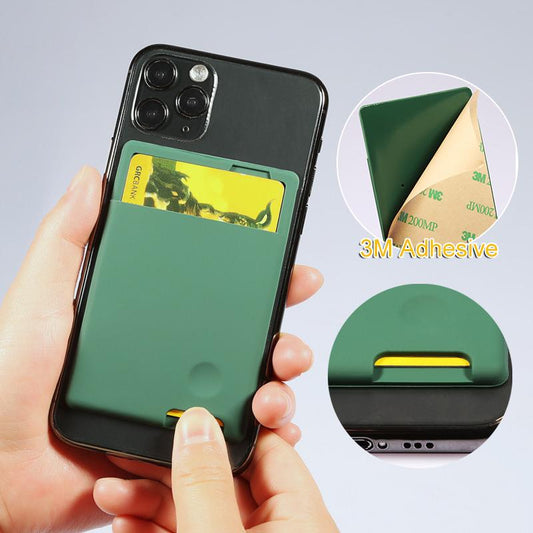 Adhesive Card Bag Slot Card Holder Wallet Case For iPhone 16 15 14 13 12 11 XR X XSMax For Samsung S25 S24 S23 Phone Accessories