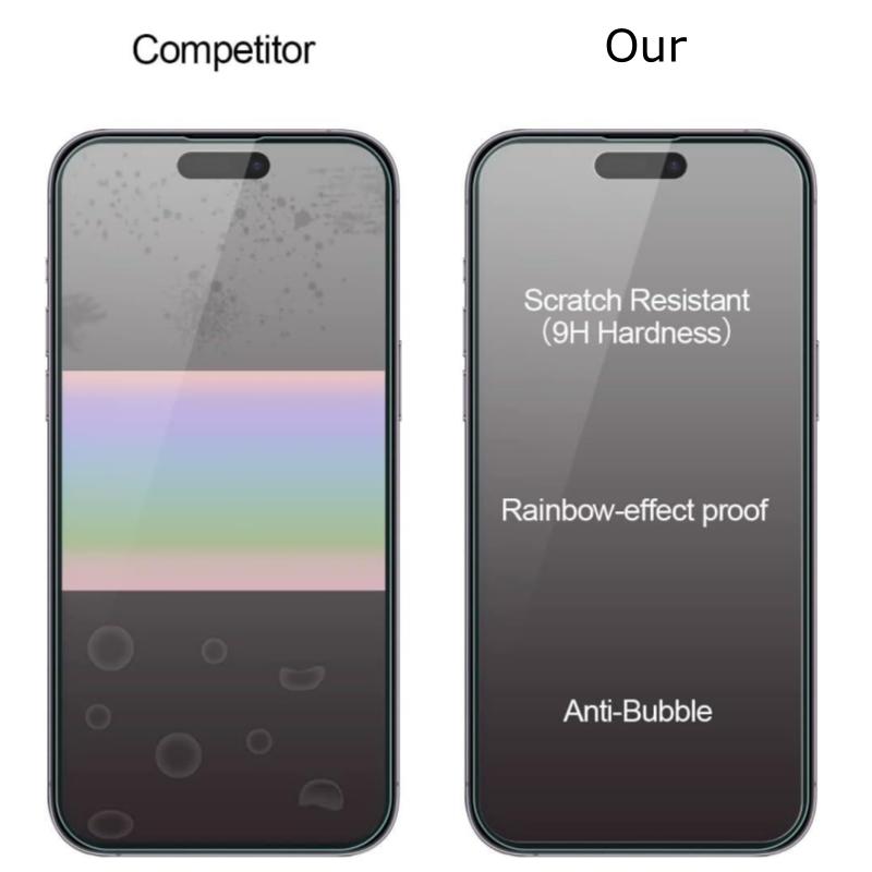 2Pcs Matte Tempered Glass For iPhone 16 15 14 13 12 11 Pro Max Anti-Fingerprints Anti-Glare Screen Protector