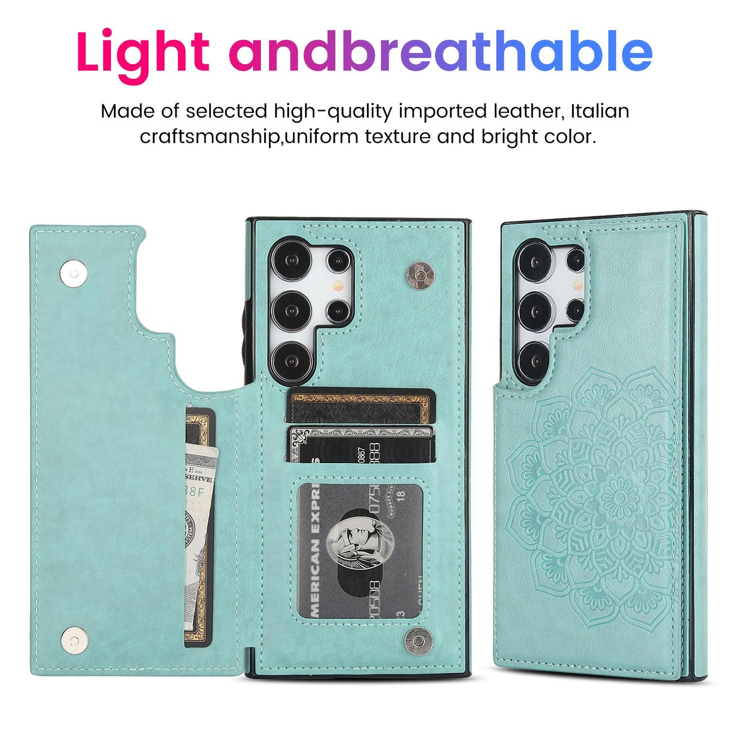 Flip Leather Phone Case for Samsung Galaxy S23 FE S24 Ultra S22 S21 Plus A15 A14 A54 A13 A33 A53 4G 5G Wallet With Card Holder Cover