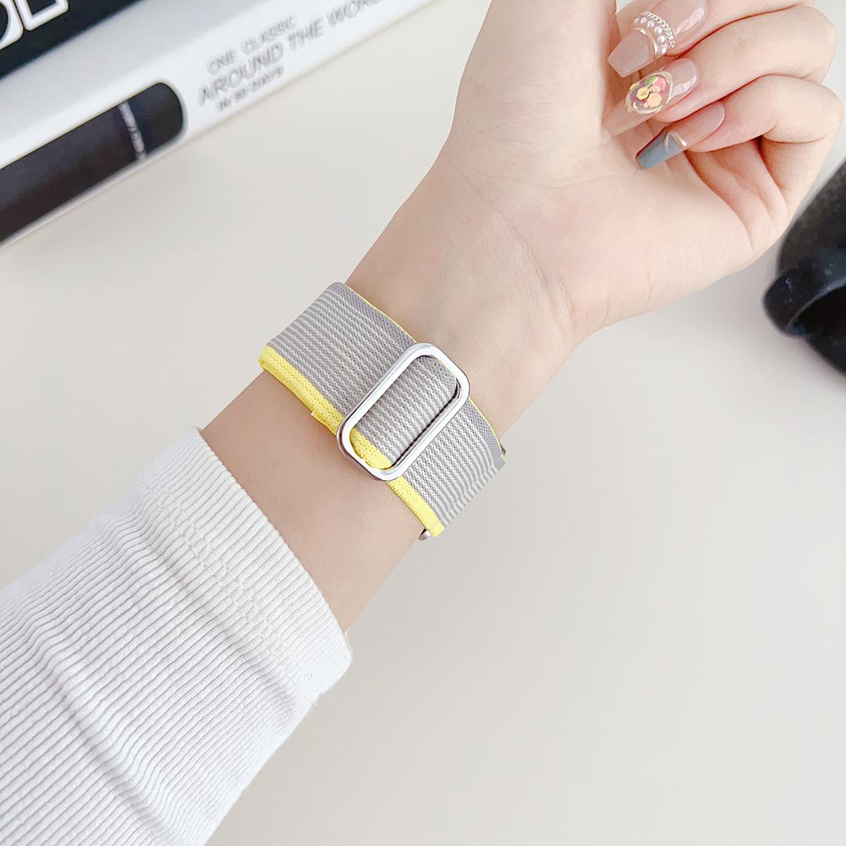 Nylon Woven Elastic Band for Apple Watch 44mm Band 45 42 38 41 Ultra 49mm Link Bracelet for IWatch Series 9 8 7 6 SE 5 4