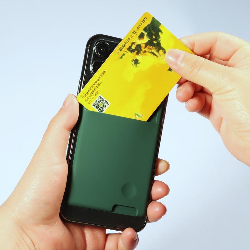Adhesive Card Bag Slot Card Holder Wallet Case For iPhone 16 15 14 13 12 11 XR X XSMax For Samsung S25 S24 S23 Phone Accessories