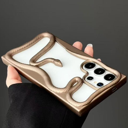 Heat Dissipation Shockproof Snake Pattern Hollow Out Cooling Phone Case For Samsung S25Ultra S24 S23 S22 A15 A16 A26 A36 A54 A55 A56 Soft Full Cover