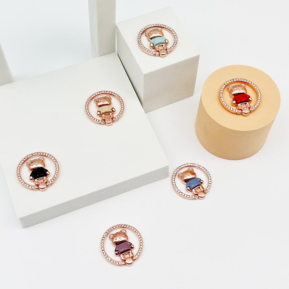 Phone Case Mouse Head Plating Bear Teddy Ring Small Phone Stands