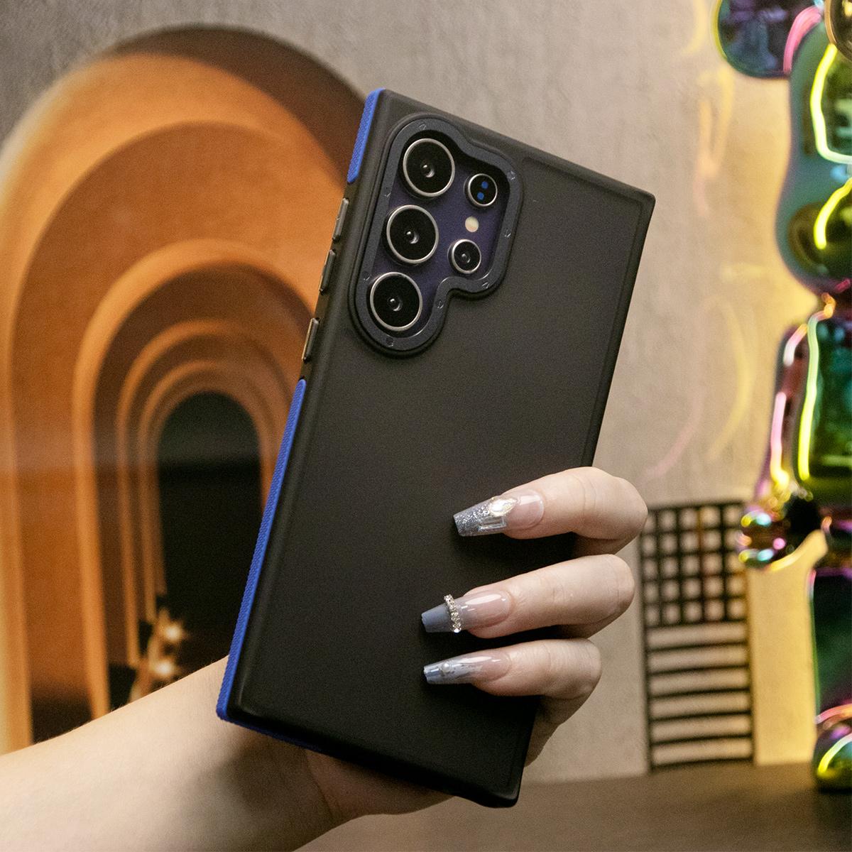 For Samsung S25Ultra S25 S24 S23FE A15 A14 A25 A24 A34 A35 A54 A55 Phone Case, Metal Camera Protection, Elegant Matte Case Shockproof Bumper Hard Full Cover
