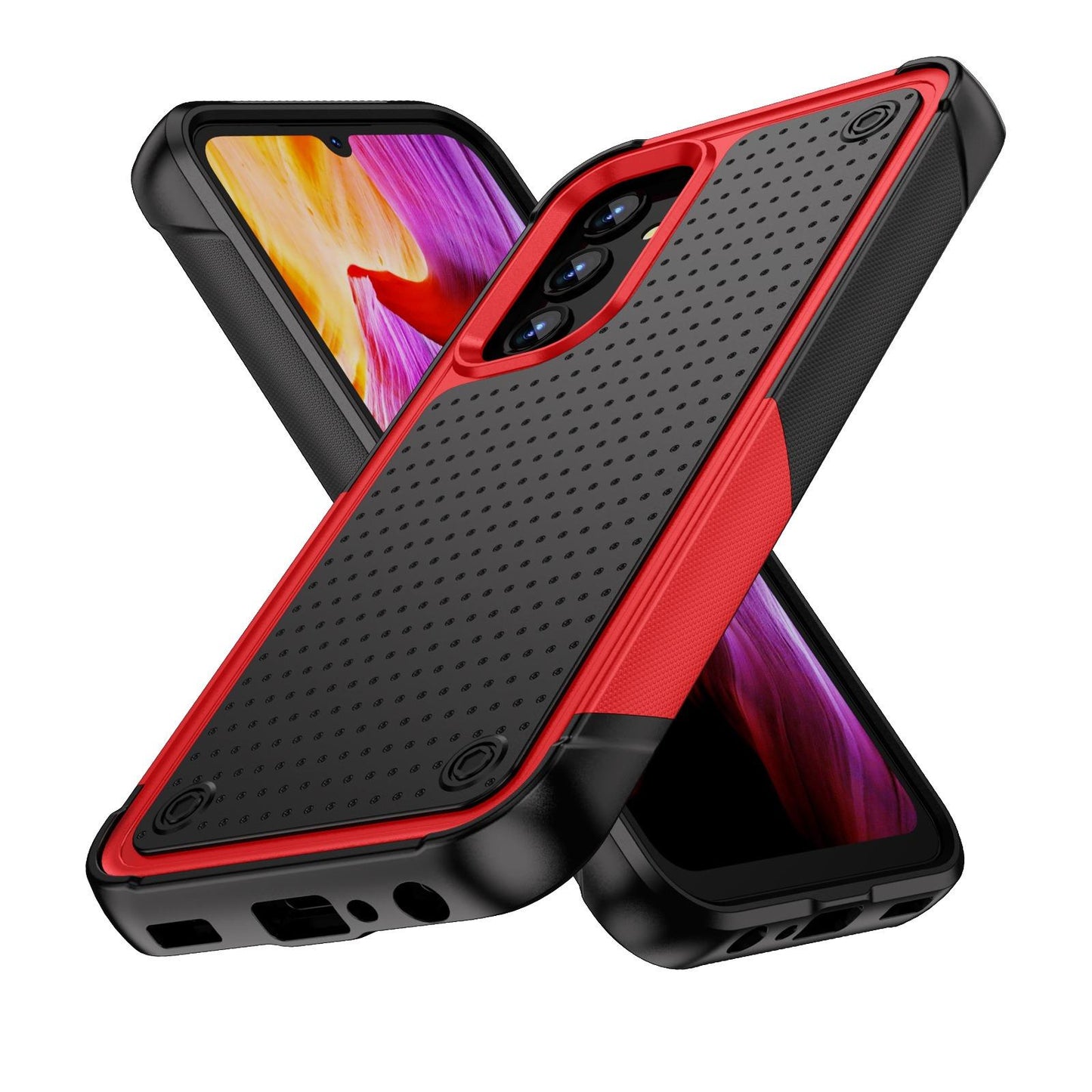 Anti-Dust Fall Heavy Duty Protection Shockproof Phone Case for Samsung S25Ultra S24 S23FE S23 S22 A14 A15 A54 A53 Hard Full Cover