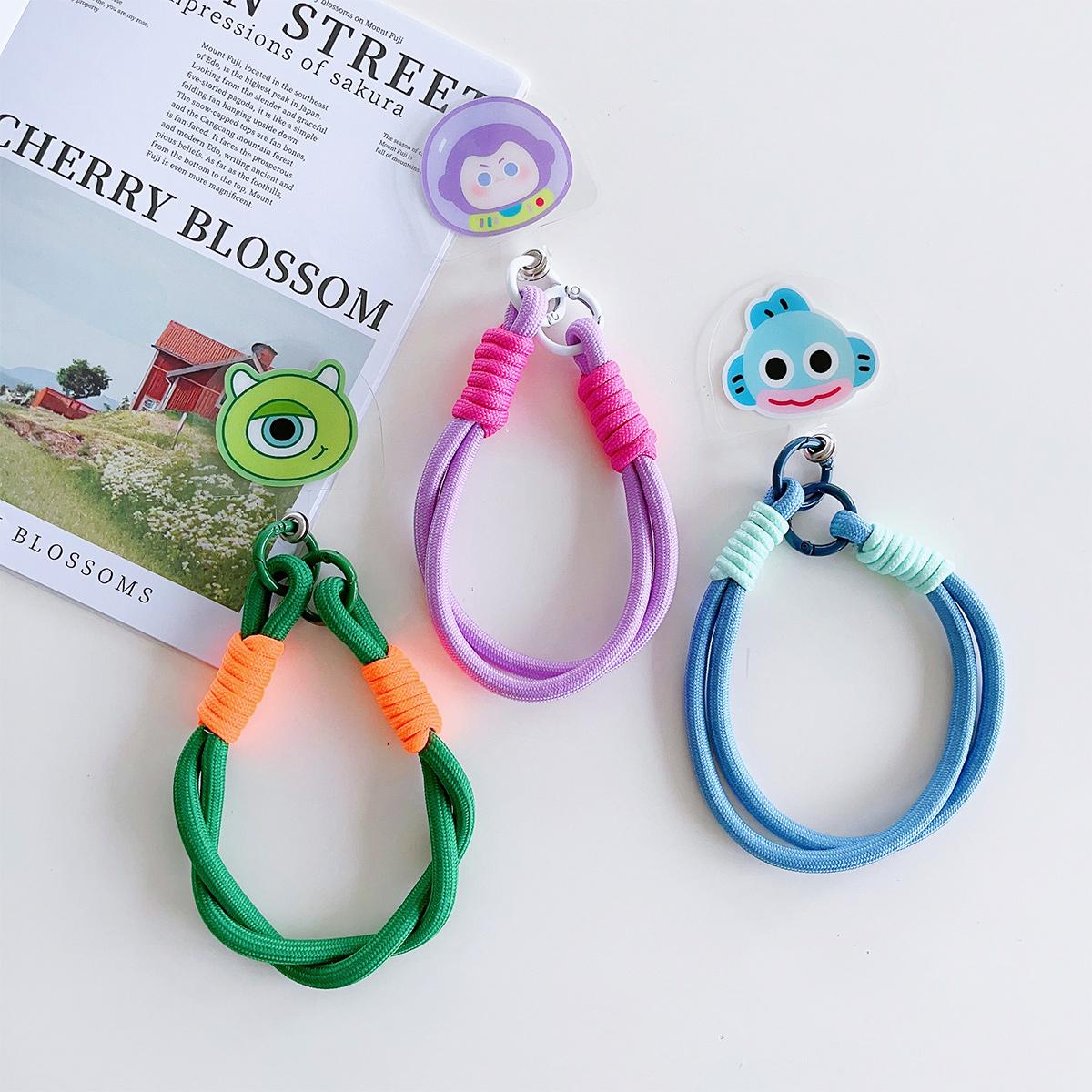 New Cartoon Phone Lanyard, For iPhone Wristband, Colorful Cartoon Lanyard, Safety Card Anti-drop Rope