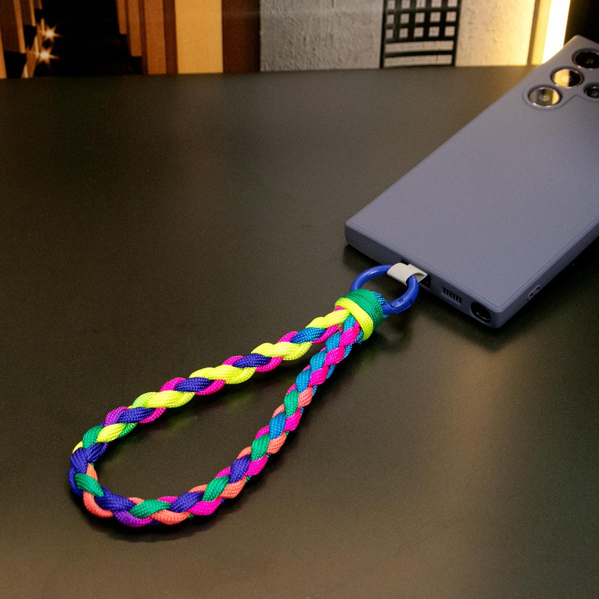 Braided Woven Keychain Rope Rings Fit Diy Circle Pendant Key Chains Holder Car Keyrings Mobile Phone Straps