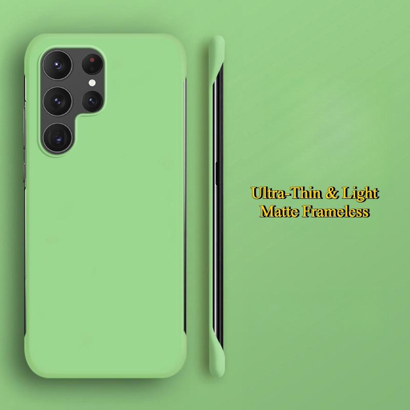 Matte PC Ultra-Thin Light Frameless Phone Case For Samsung S25Ultra S24 S23 S22 S21 Note20Ultra Skin Feel Hard Full Cover