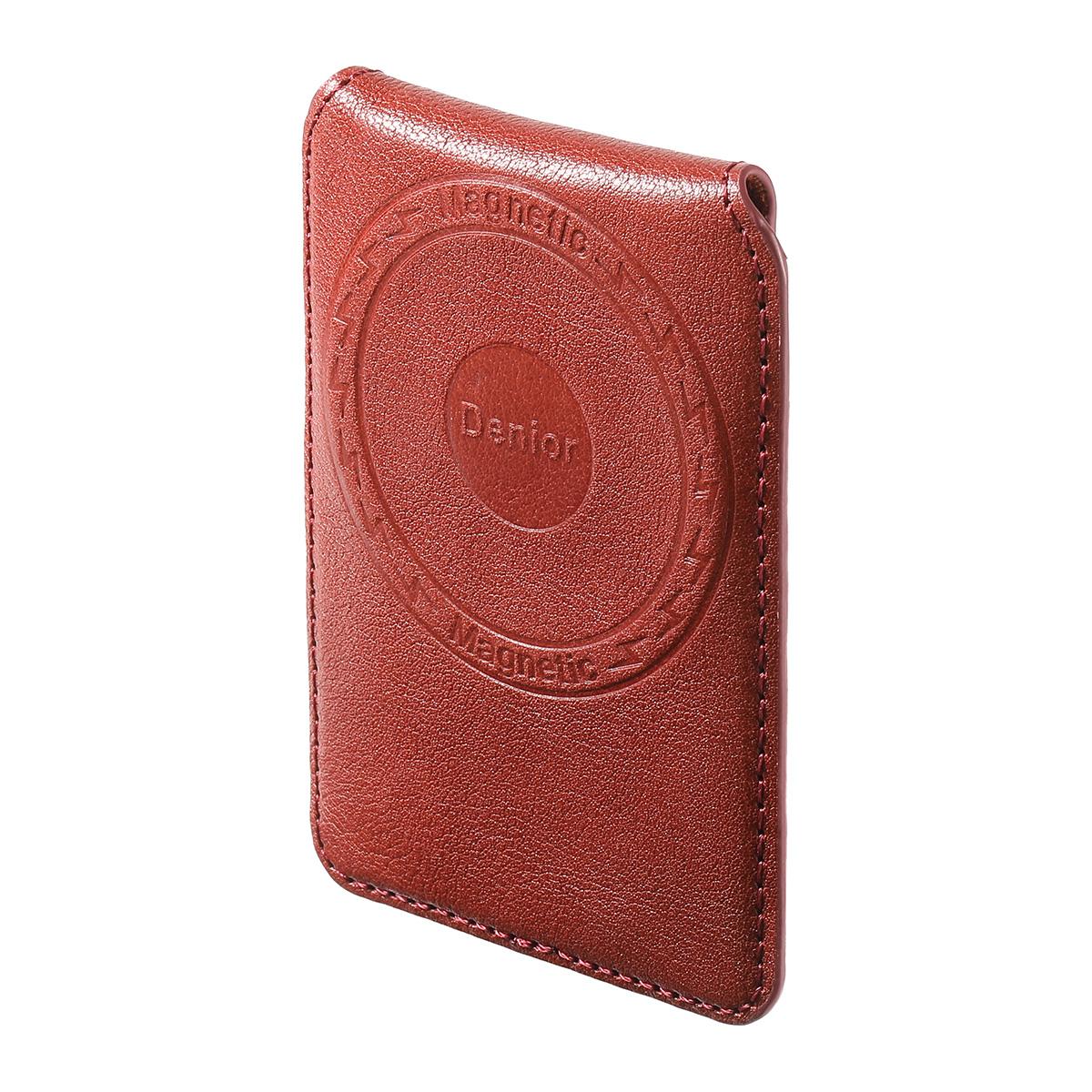 V14 Magnetic Card Pocket for iPhone 16 15 14 13 12 11 Pro Max XS X Case Genuine Leather Wallet Bag ID Holder Stand for Samsung S24 S23 Ultra
