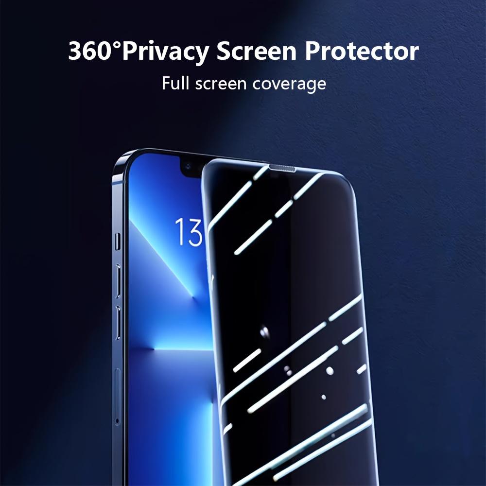 360° Privacy Guard Tempered Glass Screen Protectors - 360° Full Coverage - for IPhone 16ProMax 16 15 14 13 12 11 XS XR X Plus Pro Max - Anti-Scratch, Anti-Peeping Security