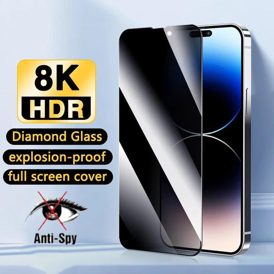 Full Cover Privacy Screen Protectors Anti-spy Tempered Glass for iPhone 16ProMax 16 15 14 13 12 11 Pro Max XR X/XS XSMax