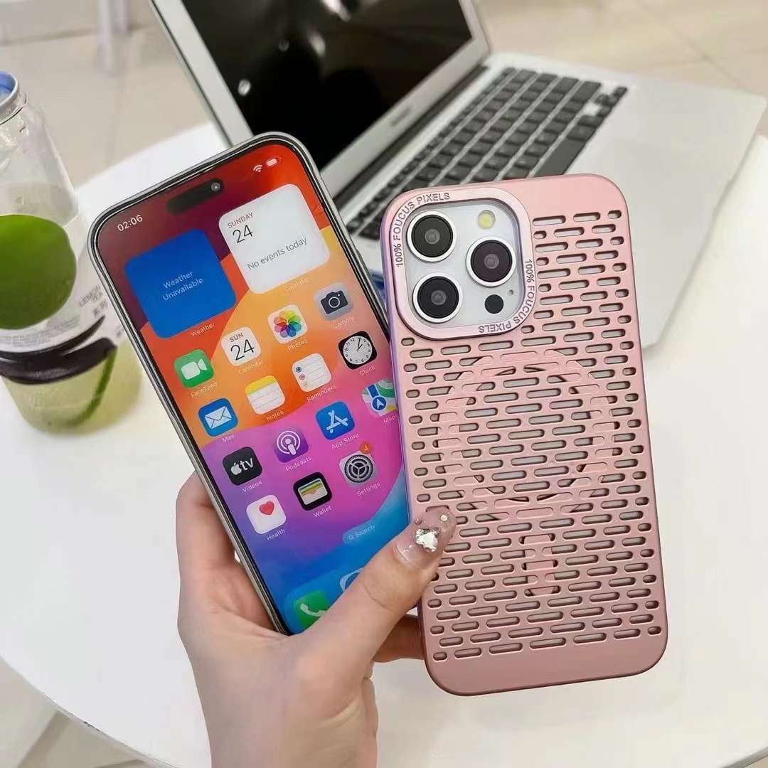 For iPhone 16 15 14 13 12 11 Pro Max Phone Case, Hollow Out Heat Dissipation Magnetic TPU Soft for Magsafe Shockproof Full Cover