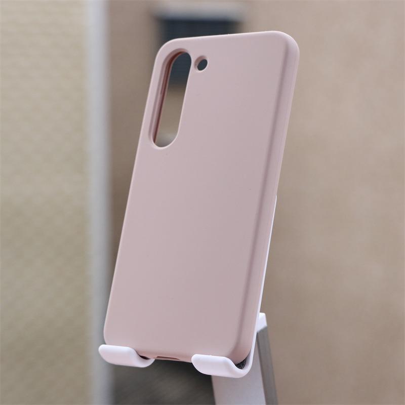 Luxury Liquid Silicone Phone Case For Samsung S25Ultra S24FE S25 S24 S23 S22 S21 Note20, Soft Silicone Shockproof Phone Case With Microfiber Lining